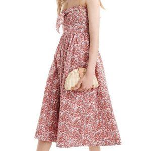 J.Crew Liberty Tie Front Strapless Dress